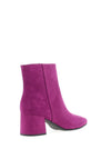 Marco Tozzi Faux Suede Block Heel Boots, Grape