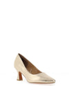 Marco Tozzi Faux Leather Tapered Heeled Shoes, Gold