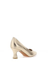 Marco Tozzi Faux Leather Tapered Heeled Shoes, Gold