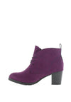 Marco Tozzi Block Heel Suede Desert Boots, Plum