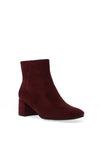 Marco Tozzi Faux Suede Block Heel Boots, Bordeaux