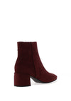 Marco Tozzi Faux Suede Block Heel Boots, Bordeaux