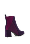 Marco Tozzi Faux Suede Colour Block Heeled Ankle Boots, Purple