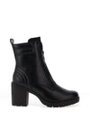 Marco Tozzi Front Zip Block Heel Ankle Boot, Black