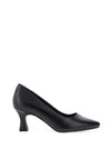 Marco Tozzi Faux Leather Tapered Heeled Shoes, Black