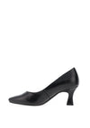 Marco Tozzi Faux Leather Tapered Heeled Shoes, Black