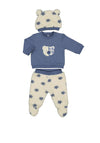 Mayoral Baby Boy 3 Piece Teddy Set, Blue