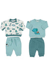 Mayoral Baby Boy 4 Piece Sweater and Jogger Set, Blue