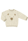 Mayoral Baby Boy Bear Long Sleeve Knit Jumper, Cream