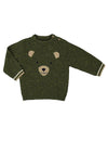 Mayoral Baby Boy Bear Long Sleeve Knit Jumper, Green