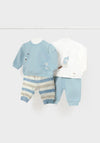 Mayoral Baby Boy Four Piece Elephant Set, Blue