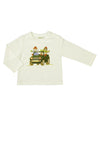 Mayoral Baby Boy Magic Jeep Long Sleeve Top, Cream