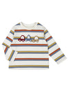 Mayoral Baby Boy Stripe 3D Car Long Sleeve Top, Multi