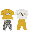 Mayoral Baby Girl 4 Piece Sweater and Legging Set, Honey