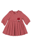 Mayoral Baby Girl Jacquard Pleated Dress, Lollipop Pink