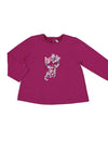 Mayoral Baby Girl Cat Long Sleeve Top, Magenta