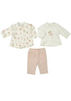 Mayoral Baby Girl Three Piece Floral Set, Pink