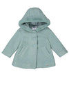 Mayoral Baby Girl Shearling Hooded Coat, Green