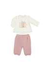 Mayoral Baby Girl Three Piece Bunny Tracksuit, Pink