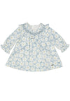 Mayoral Baby Girl Velvet Floral Print Dress, Blue