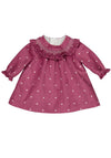 Mayoral Baby Girl Velvet Heart Print Dress, Pink