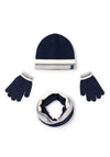 Mayoral Mini Boy Hat Scarf and Glove Set, Navy