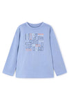 Mayoral Boy Long Sleeve Branded Top, Blue