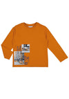 Mayoral Mini Boy City Awaits Long Sleeve Top, Orange