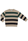 Mayoral Mini Boy Long Sleeve Stripe Jumper, Beige Multi