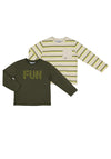 Mayoral Mini Boy Two Long Sleeve Top Set, Green Multi