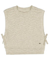 Mayoral Older Girl Knitted Sleeveless Vest, Beige