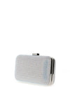 Menbur Corvus Iridescent Diamante Encrusted Mini Clutch Bag, Silver