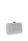 Menbur Corvus Iridescent Diamante Encrusted Mini Clutch Bag, Silver