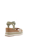 Menbur Mix Strap Wedge Sandals, Tan