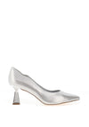 Menbur Shimmer Effect Pointed Toe Heels, Silver