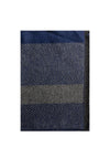 Serafina Men’s Herringbone Pattern Scarf, Dark Blue