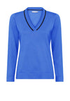 Micha V Neck Sweater, Blue