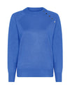 Micha Studded Basic Knit Jumper, Blue