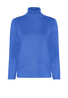 Micha Polo Neck Basic Knit Jumper, Blue