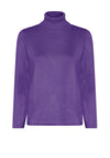 Micha Polo Neck Basic Knit Jumper, Purple