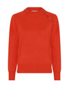 Micha Studded Basic Knit Jumper, Orange