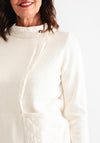 Micha Pocket Detail High Neck Jumper, Cream