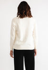 Micha Pocket Detail High Neck Jumper, Cream