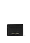 Michael Kors Jet Set Pebbled Leather Card Holder, Black