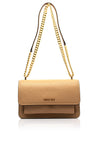 MICHAEL Michael Kors Claire Pebbled Leather Crossbody Bag, Camel