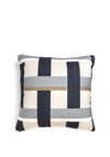 The Home Studio Line Block Print Feather Cushion 45x45cm, Natural Multi