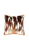 The Home Studio Abstract Feather Cushion 45x45cm, Copper Multi