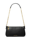 MICHAEL Michael Kors Empire Leather Chain Link Shoulder Bag, Black