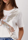 Monari Embellished Colour Block Parrot T Shirt, Off-White