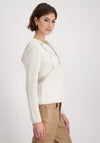 Monari Knit Hooded Cardigan, Light Beige